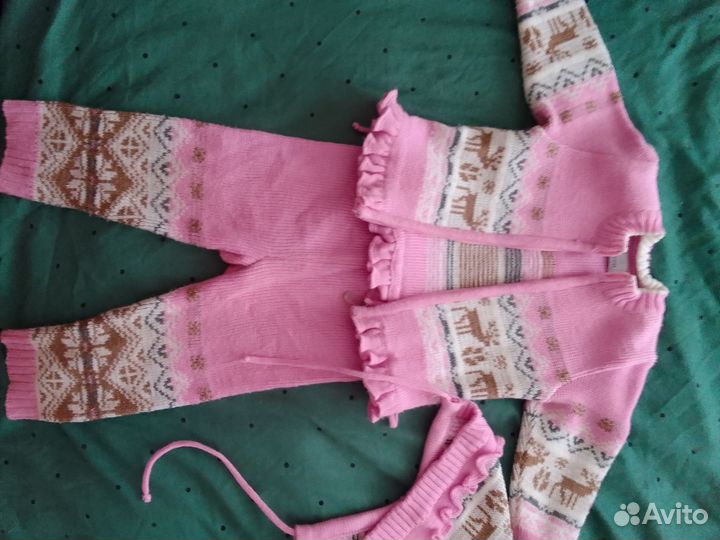 Теплый вязаный костюм