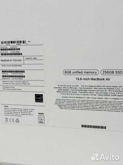 MacBook Air 13 M2 2022 8/256GB