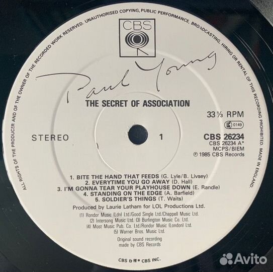 Винил Paul Young – The Secret Of Association