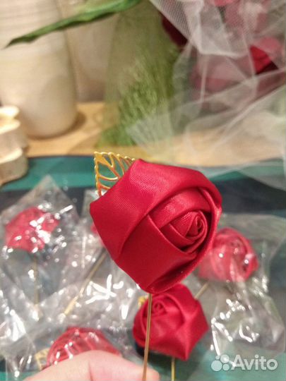 Свадебная Бутоньерка для друзей жениха (набор 8 шт