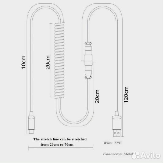 Витой кабель Akko для клавиатуры