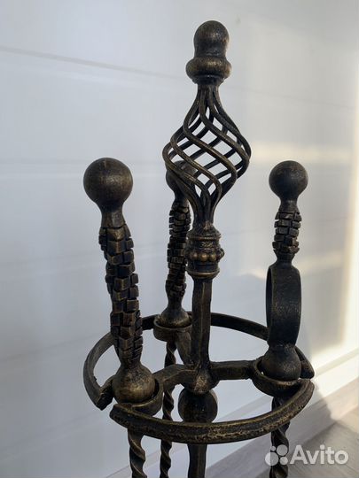 Кованый каминный набор