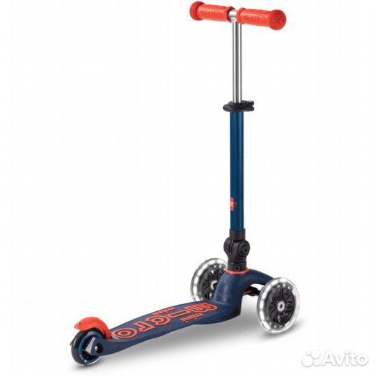 Самокат Micro Mini Micro Deluxe Foldable LED Navy
