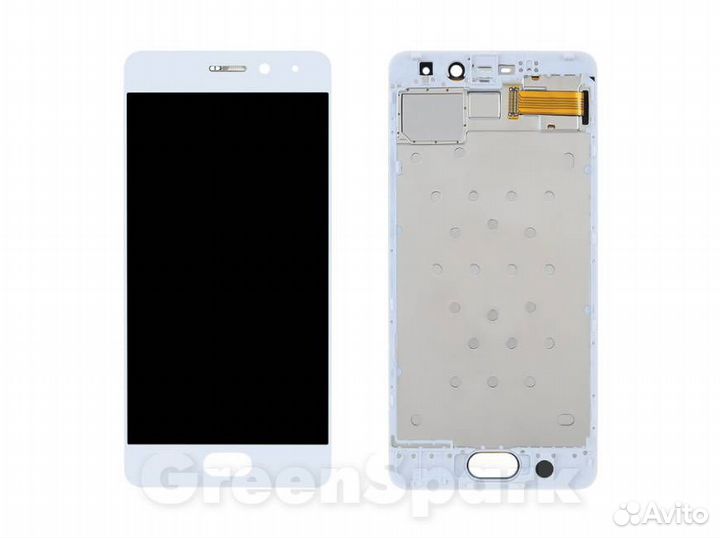 Дисплей для Meizu Pro 7 в рамке +тач белый copy