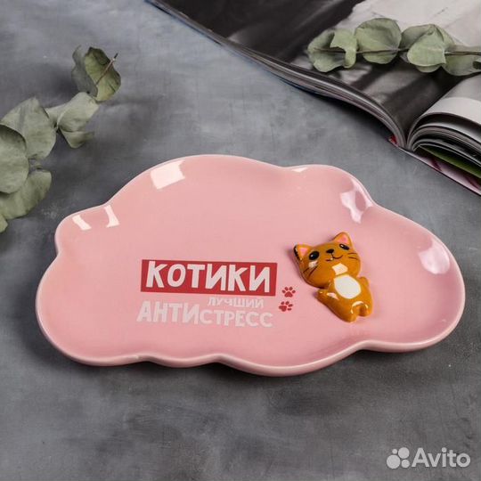 Тарелка детская плоская «Котики», 22,5 х 15,5 см