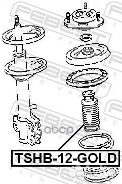 Пыльник амортизатора d12 с отбойником tshb-12-gold