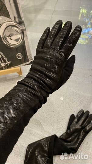 Перчатки женские длинные теплые