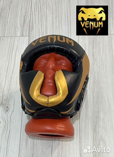 Шлем венум для бокса и мма кожа зам