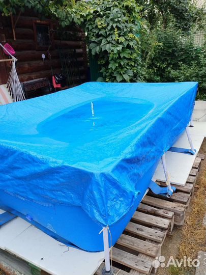 Каркасный бассейн прямоугольный бу