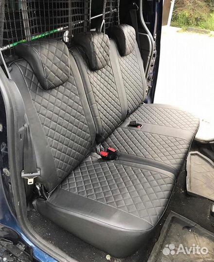 Чехлы из экокожи Ромб Renault Dokker от Автопилот