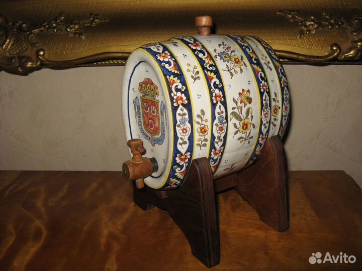 Антиквариат старинный бочонок миниатюрная бочка