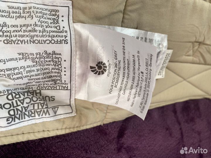 Эргорюкзак ergobaby 360 для новорождённых