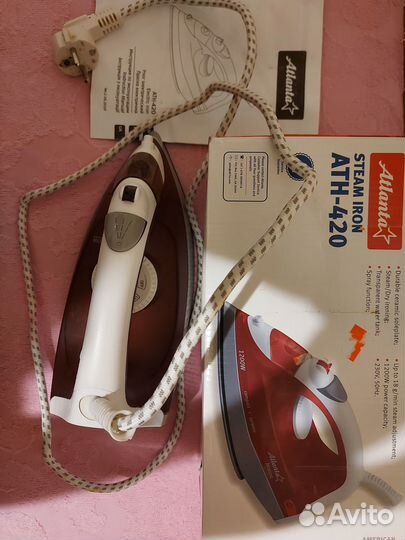 Утюг на запчасти Atlanta steam iron ATH-420