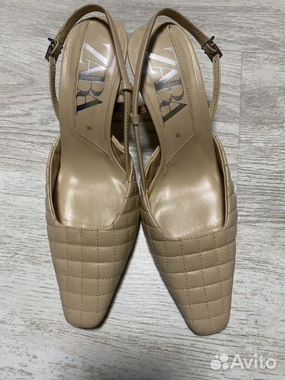 Босоножки мюли 35 один раз б/у zara