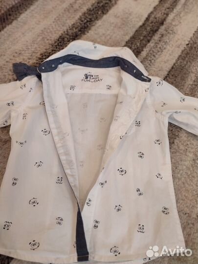 Рубашка на утренник с бабочкой 98