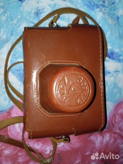 Фотоаппарат СССР Зоркий 4 кожаный чехол винтаж