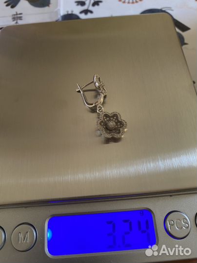 Серьги серебро