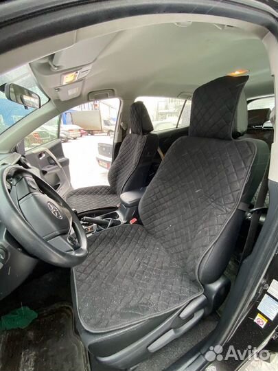 Накидки на сидения алькантара ромб чёрный