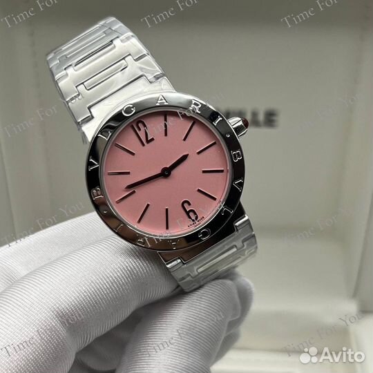 Женские часы Bvlgari розовые