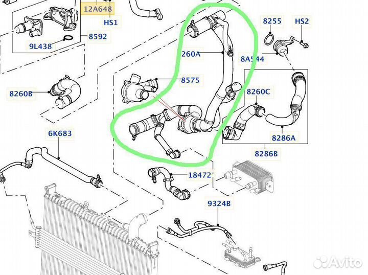Термостат Land Rover 3.0TD LR025969