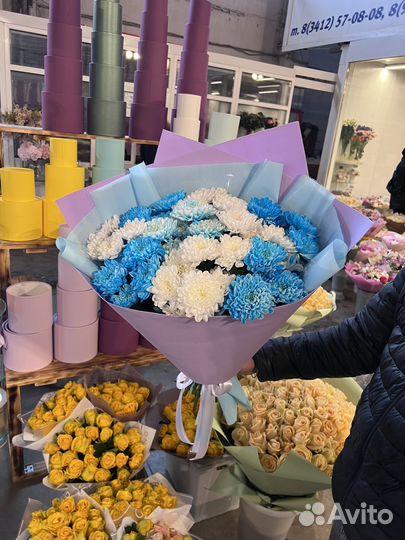 Букет гигант из хризантем