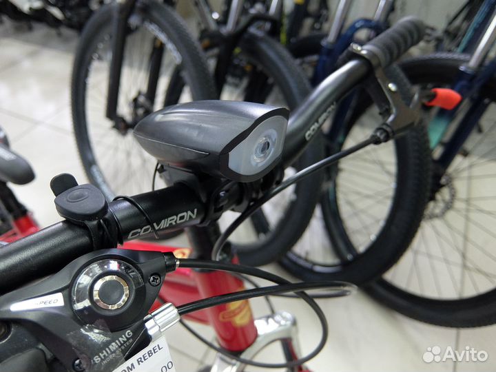 Фонарь 250Lm + электронный гудок, зарядка от USB