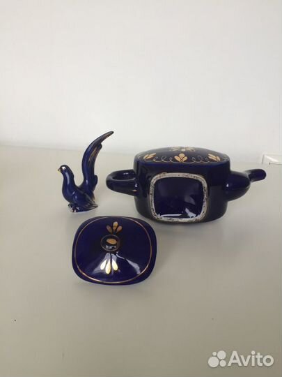 Винтаж чайник СССР фарфор старая гжель