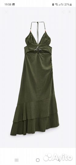 Платье zara лен XS S M L