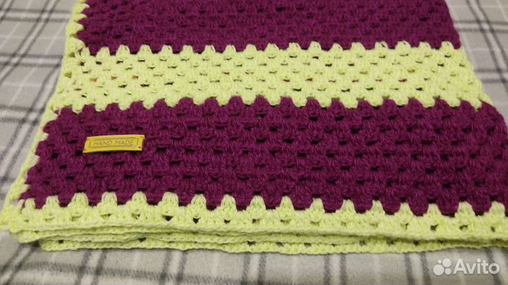 Плед детский вязаный