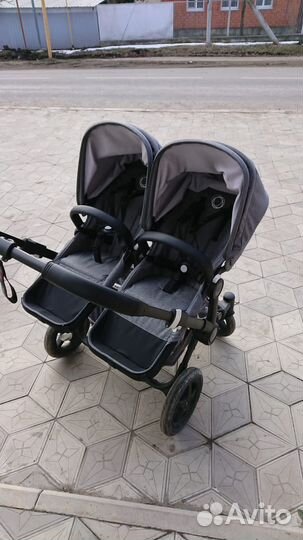 Коляска Bugaboo donkey 2 twin grey melange