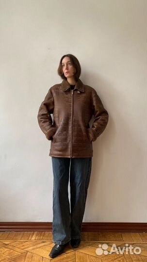 Натуральная дубленка 100 овчина винтаж