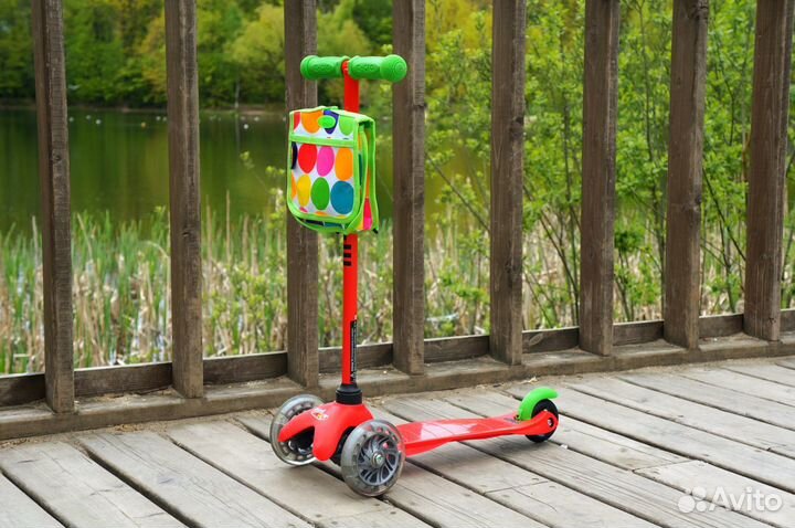 Самокат Mini Micro Limpopo Красный LED