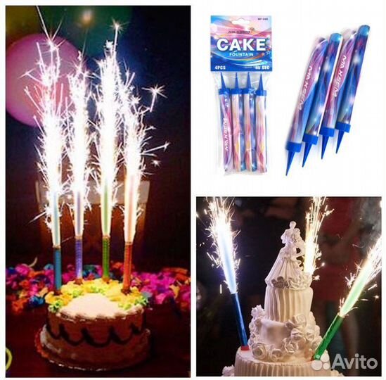 Фонтан в торт