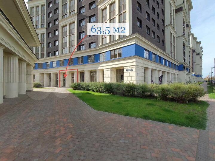 На въезде в ЖК, видовое, у фитнеса, 63.6 м²