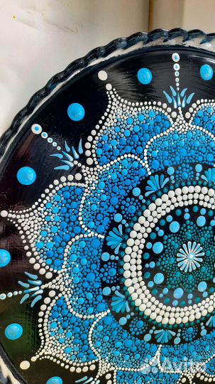 Тарелка Ледяной цветок 28см