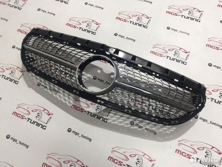 Решетка Mercedes B-Class w246 Diamond Silver