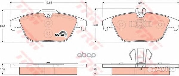 Колодки задние mercedes W204, X204 GDB1738 GDB1
