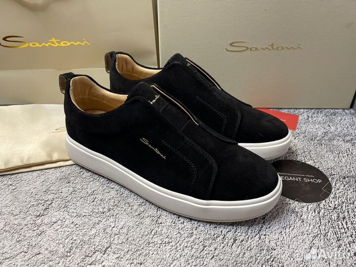 Слипоны Santoni мужские