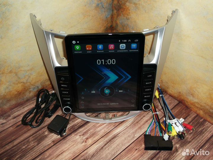 Магнитола Hyundai Solaris Android типа Tesla