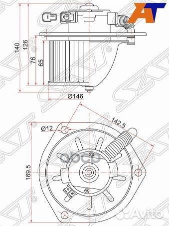Мотор отопителя салона Hino Dutro 02-11 / Mitsu