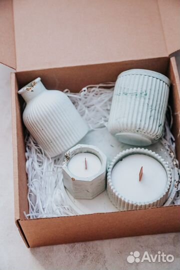 Подарочный набор декор для дома,свечи,мыло
