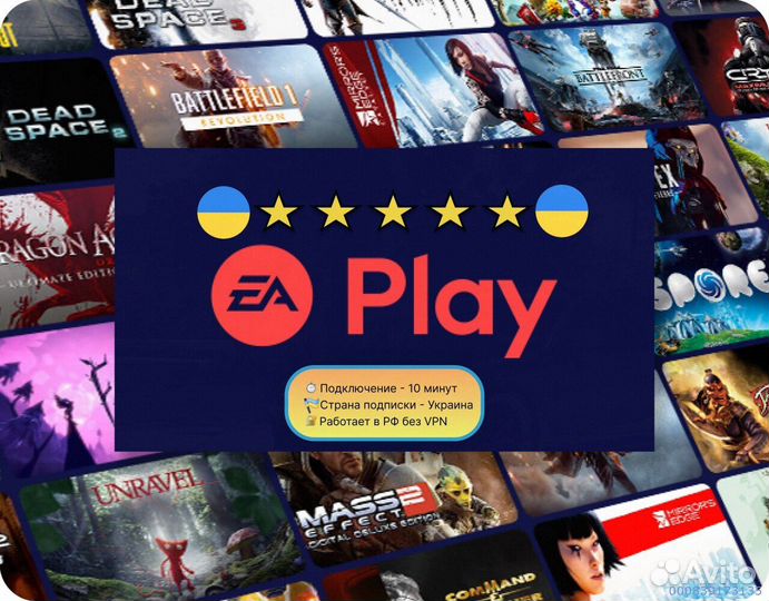 Подписка ps plus delux + ea play Украина (Арт.86370)