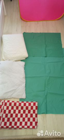 Матрас детский и 2 одеяла 120х60, подушка
