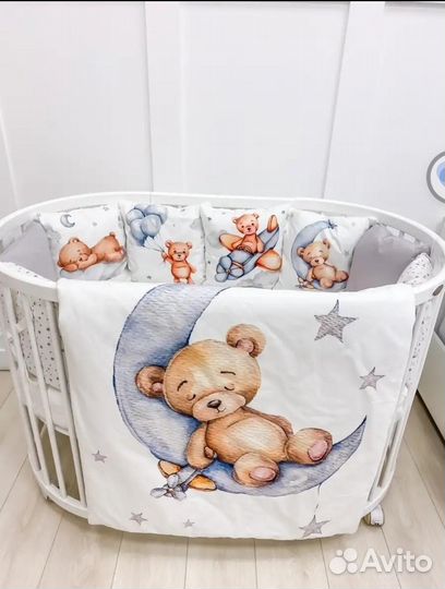 Бортики в детскую кроватку с одеялом