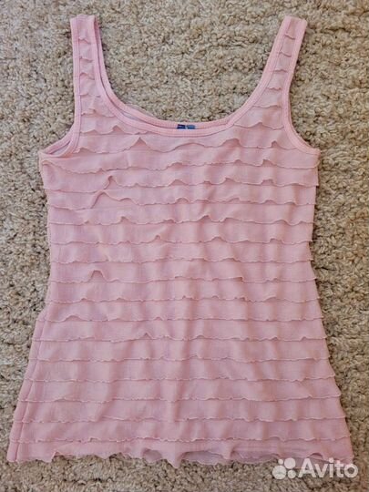 Нежно розовая женская майка