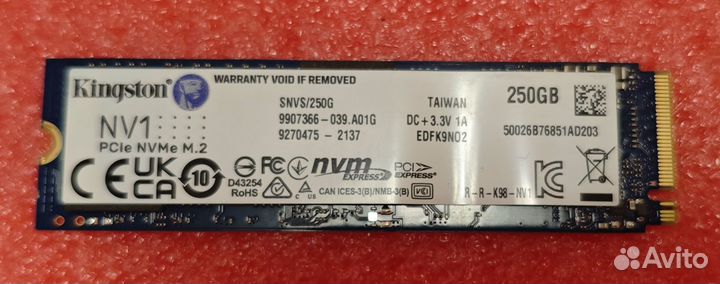 M2 SSD nvme Kingston 250gb