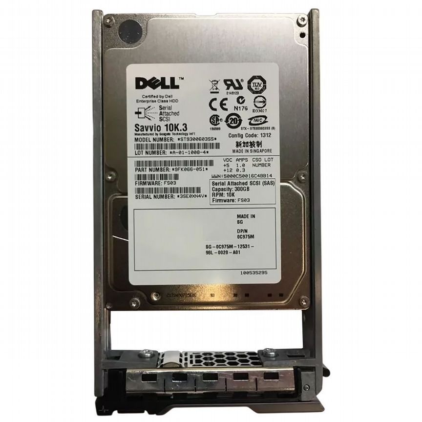 [C975M] Жесткий Диск Dell 300gb Sas 2,5 C975m