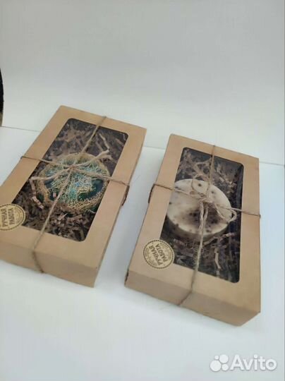 Мыло с натуральным молотым кофе и с люфой