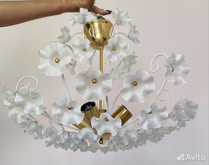 Комплект люстра и бра