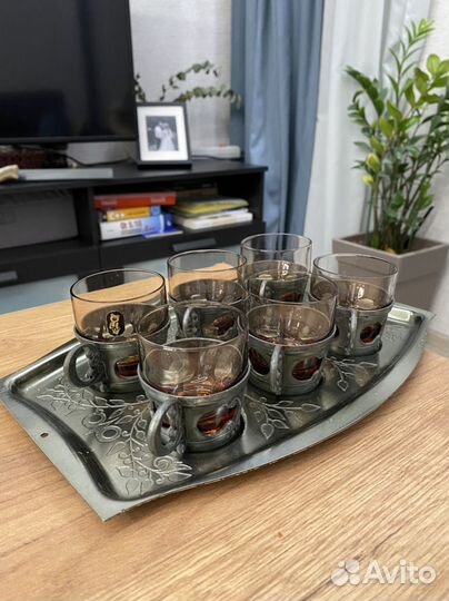 Набор подстаканников с рюмками Олимпиада СССР